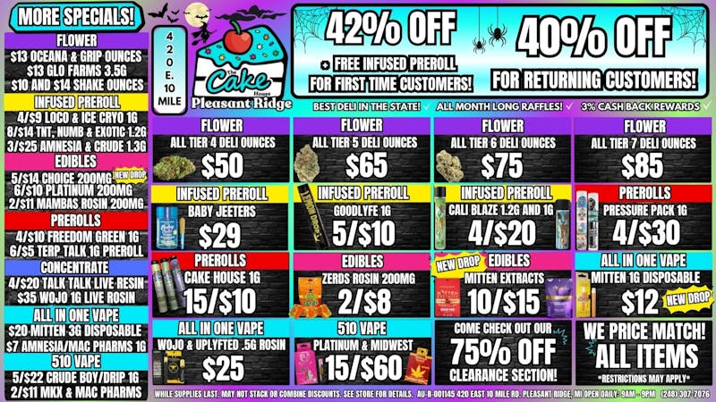 The Cake House - Pleasant Ridge 40% OFF CONTINUES! SPOOKY GOOD DEALS STOREWIDE!!