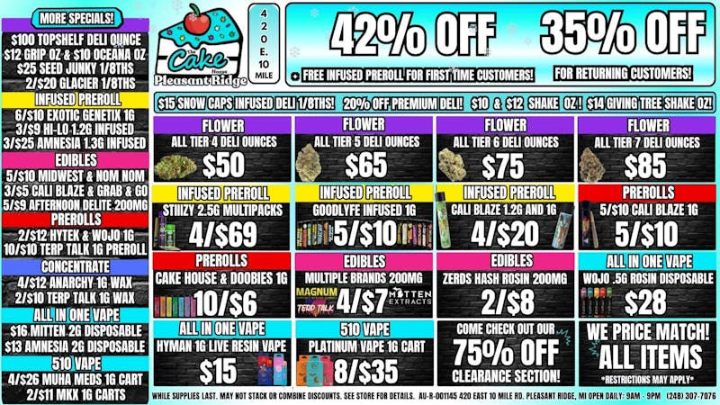 The Cake House - Pleasant Ridge 35% OFF RETURNING CUSTOMER! 42% OFF 1ST VISIT!