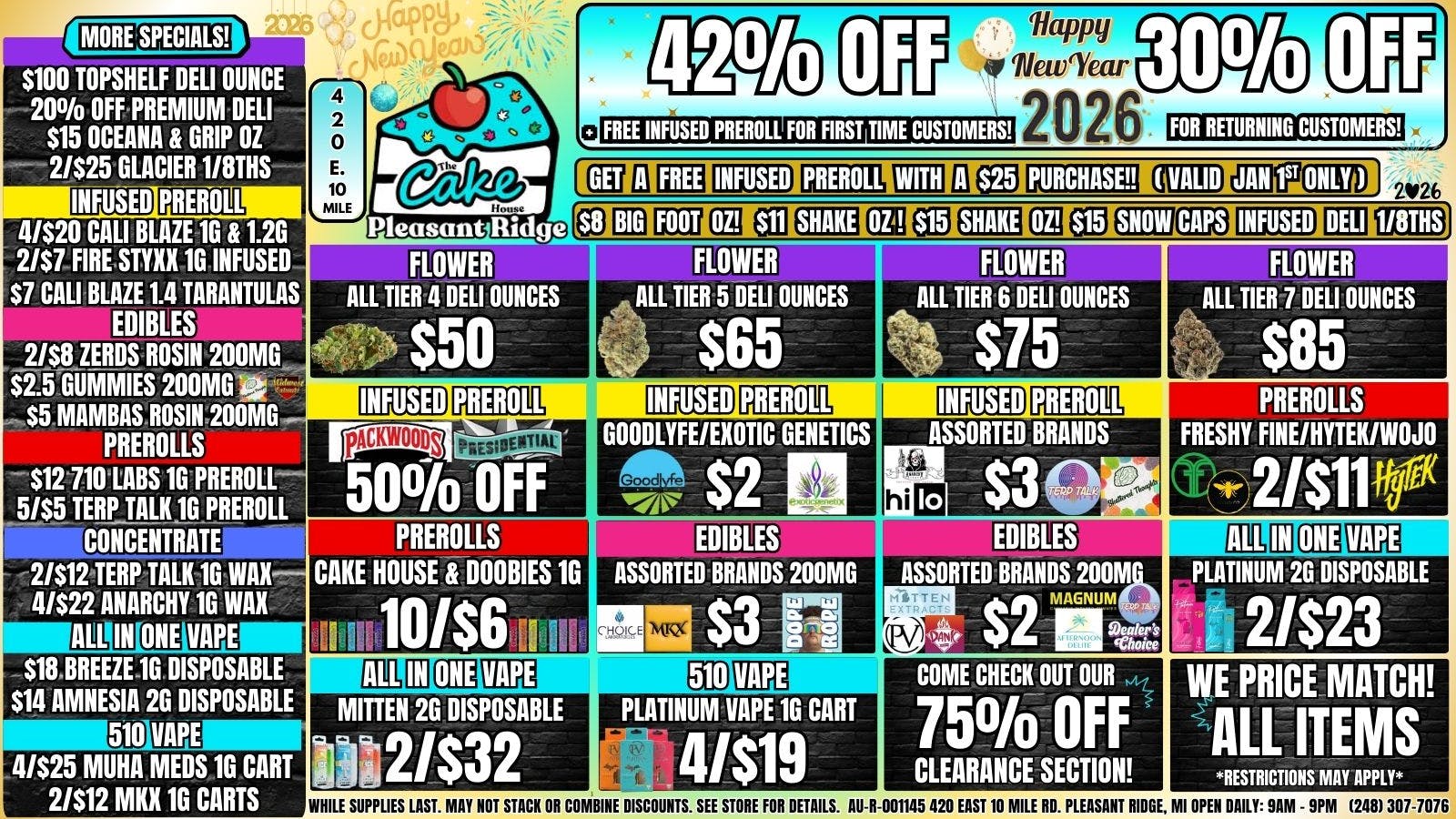 The Cake House - Pleasant Ridge HAPPY 2026! 30% OFF STOREWIDE OR 42% OFF 1ST VISIT