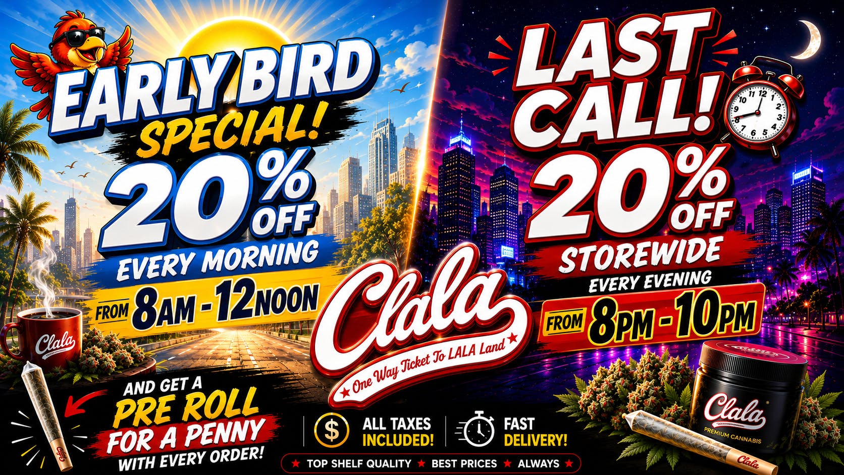 Canna La La 20% - Early Bird / 20% - Last Call