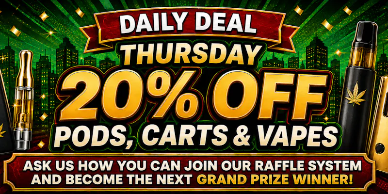 CANNA LALA THURSDAY - 20% OFF PODS & CARTS