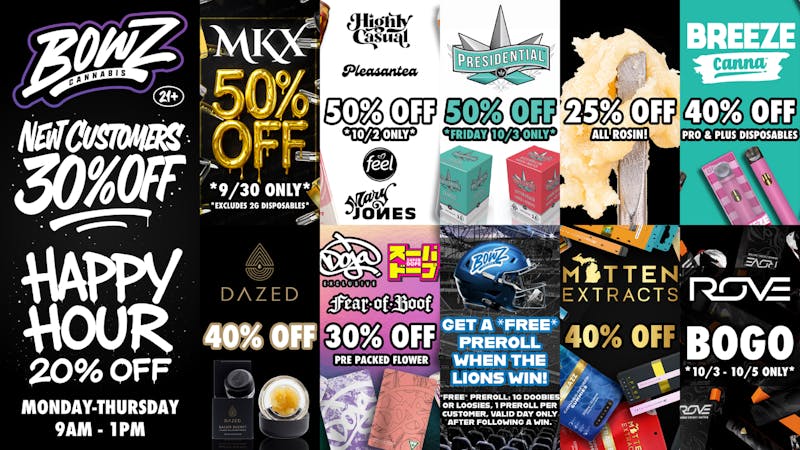 BOWZ Cannabis 🔥UpTo 50% off Select BrandZ💰