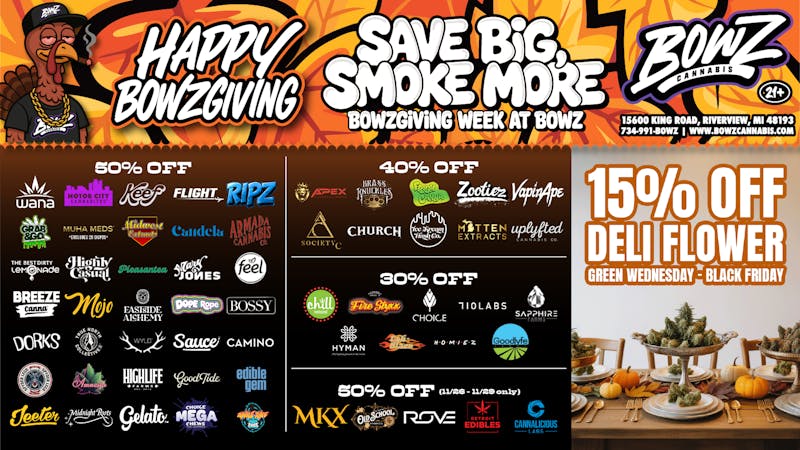 BOWZ Cannabis 💰50% off BowZGiving 🦃