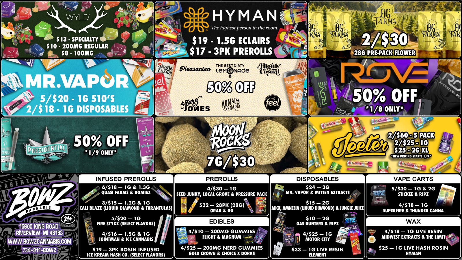 BOWZ Cannabis 💨BowZ Weekly DealZ💰