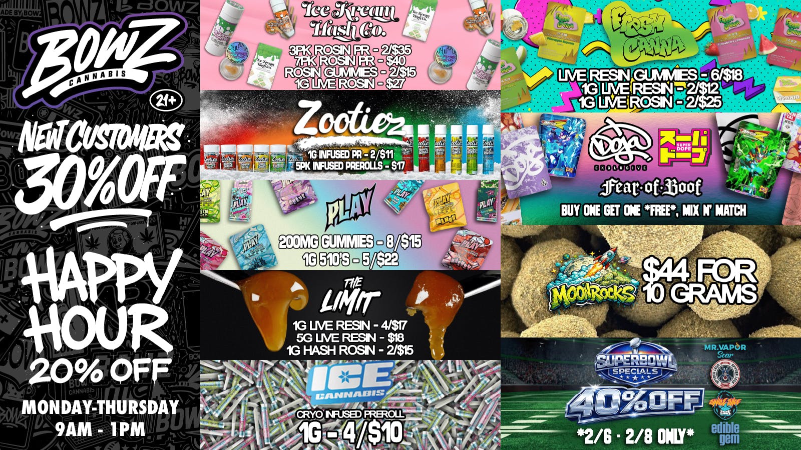 BOWZ Cannabis 💰30% off First Time Customers🔥