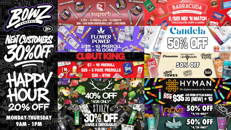 BOWZ Cannabis 💰30% off NEW CUSTOMERS🔥