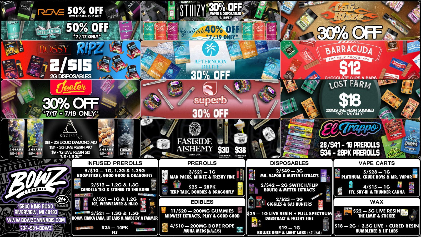 BOWZ Cannabis 🔥BowZ Weekly DealZ💰