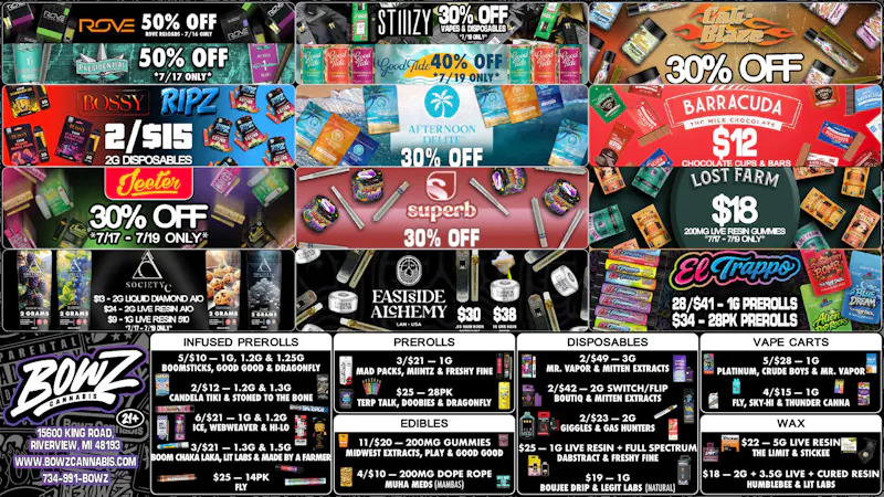 BOWZ Cannabis 🔥BowZ Weekly DealZ💰