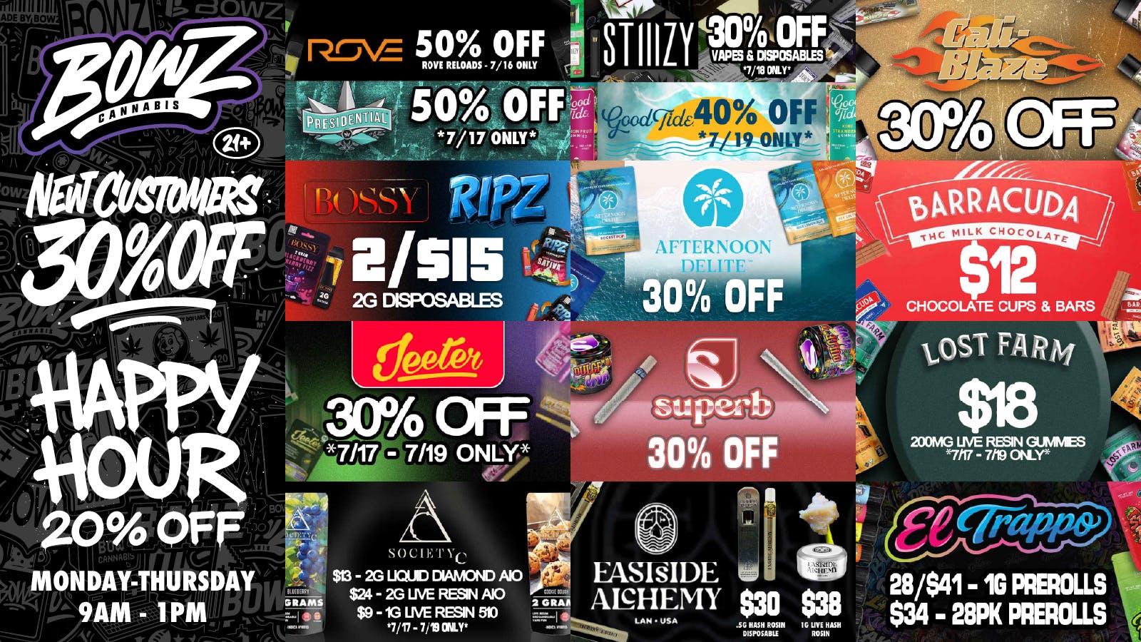 BOWZ Cannabis 💨20% off Happy Hour💰