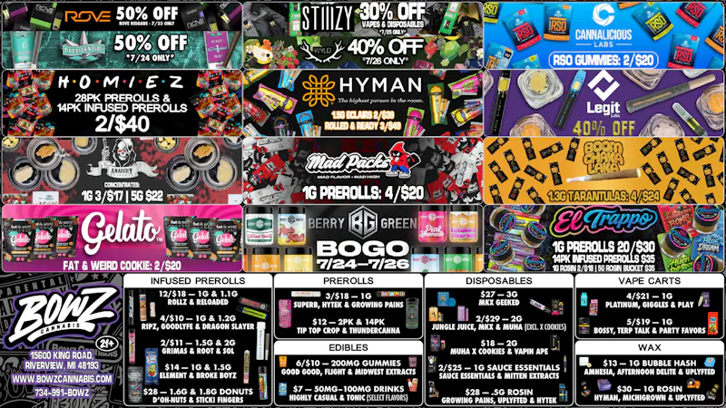 BOWZ Cannabis 💨BowZ Weekly StealZ🔥