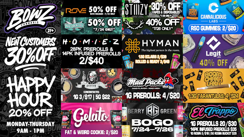 BOWZ Cannabis 💰30% off First Time🔥