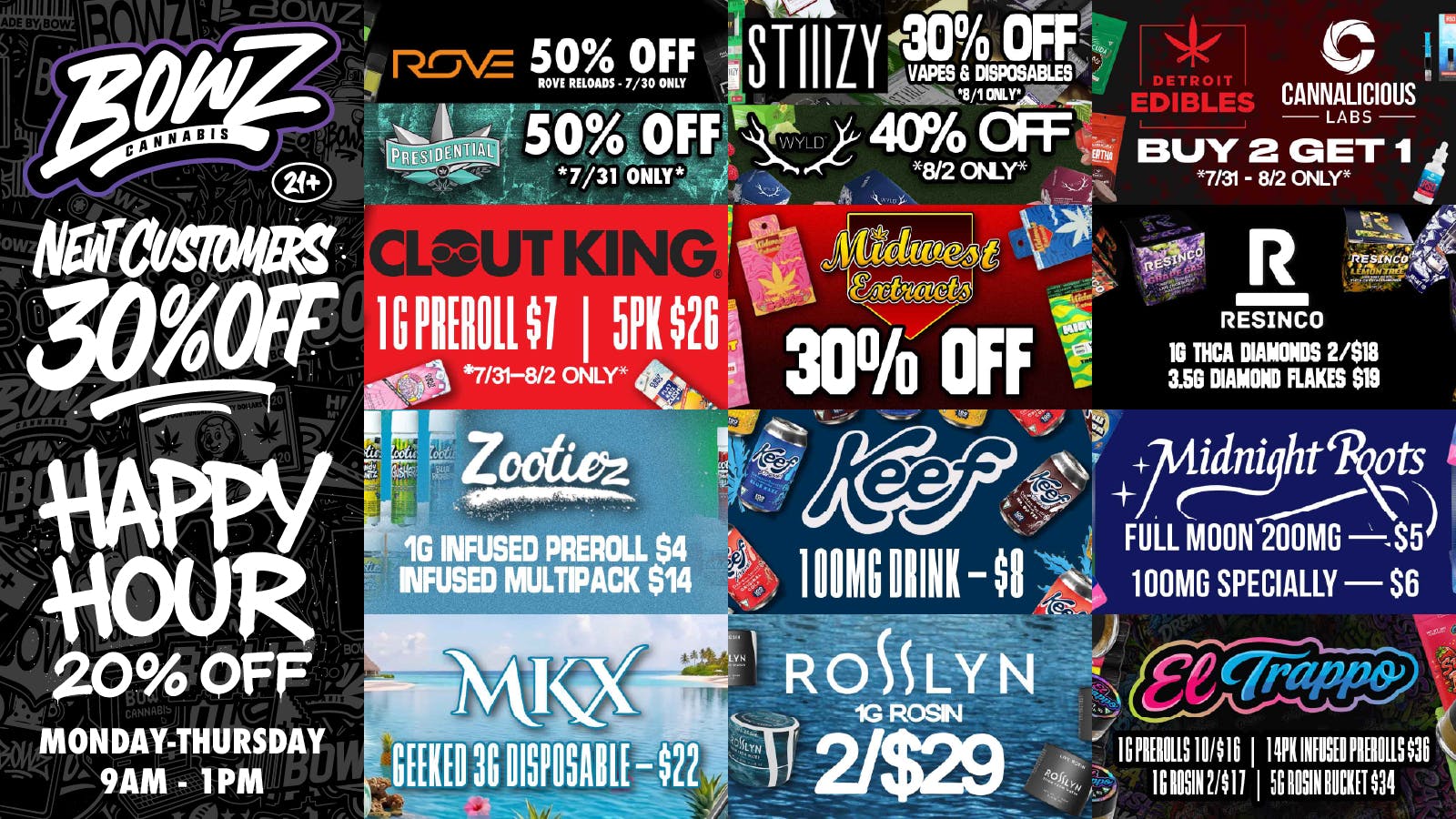 BOWZ Cannabis 💰30% off First Time Customers💨