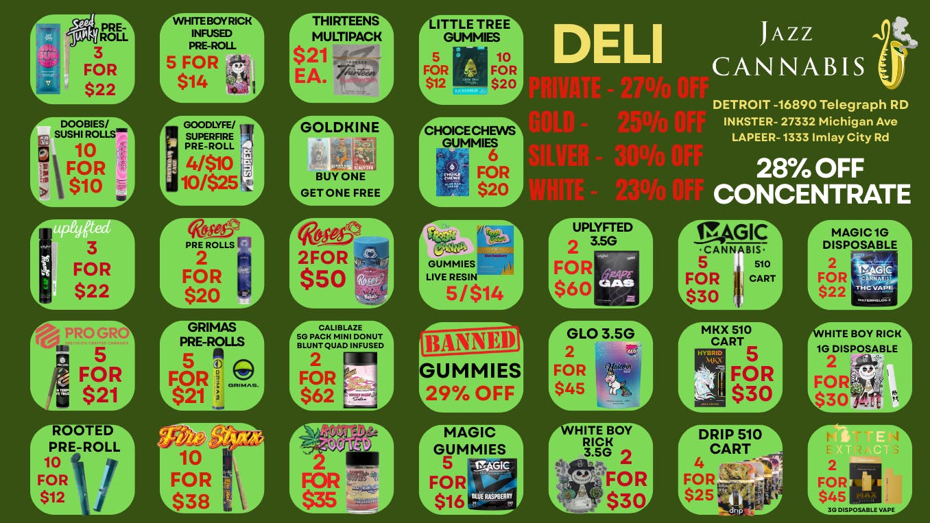 The Jazz Cannabis Club - Inkster CHECK OUT OUR DEALS!