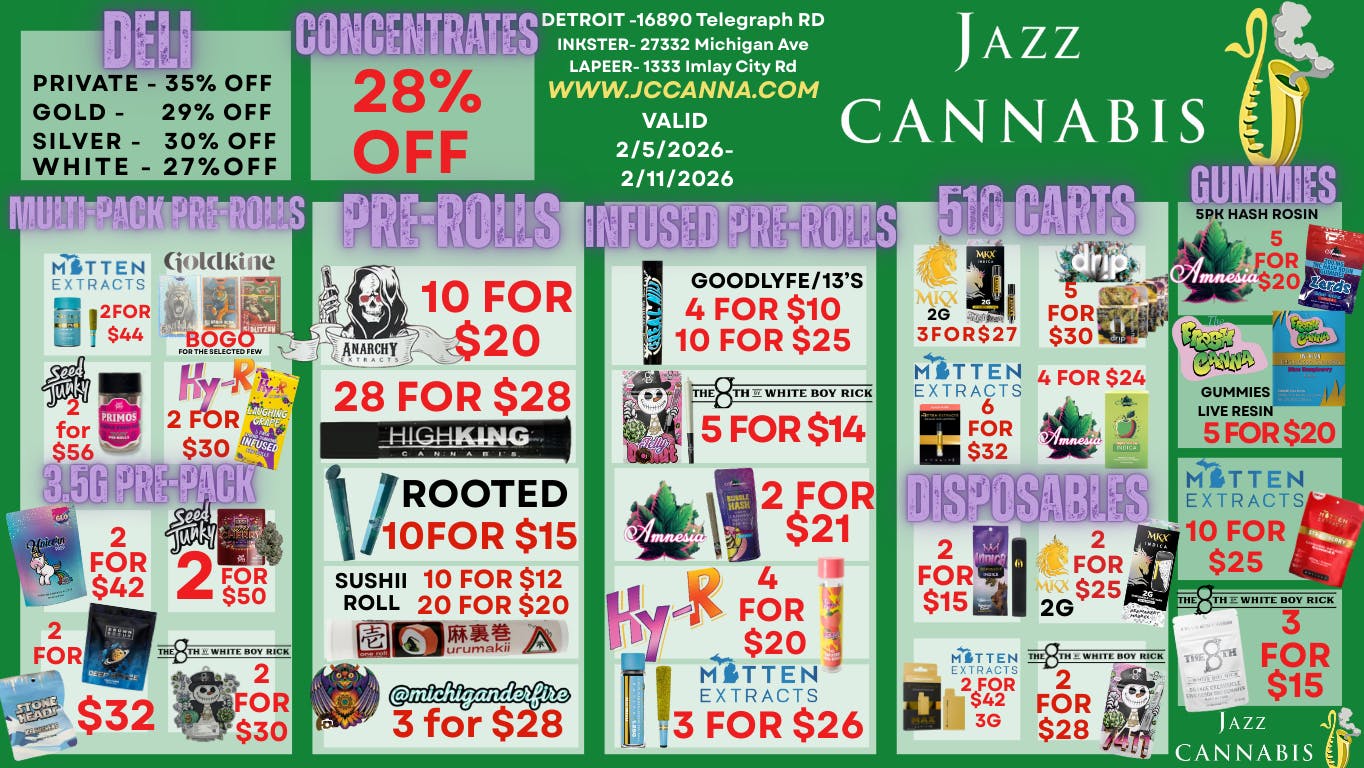 The Jazz Cannabis Club GREAT VIBES GREAT WEED