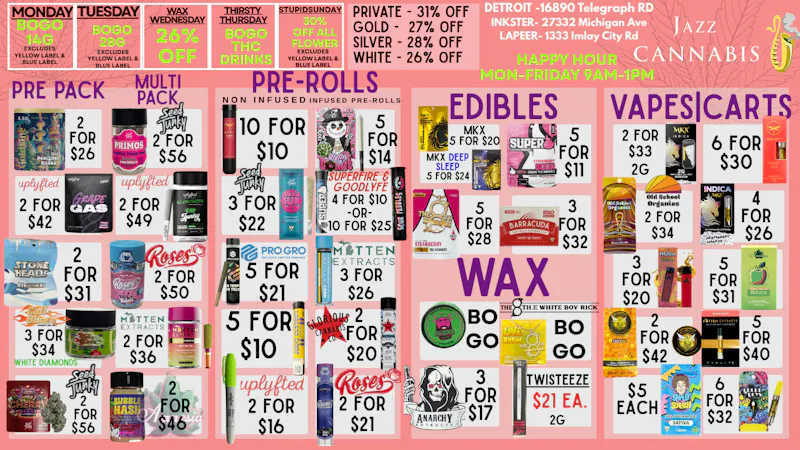 The Jazz Club - Lapeer SPRING DEALS !!