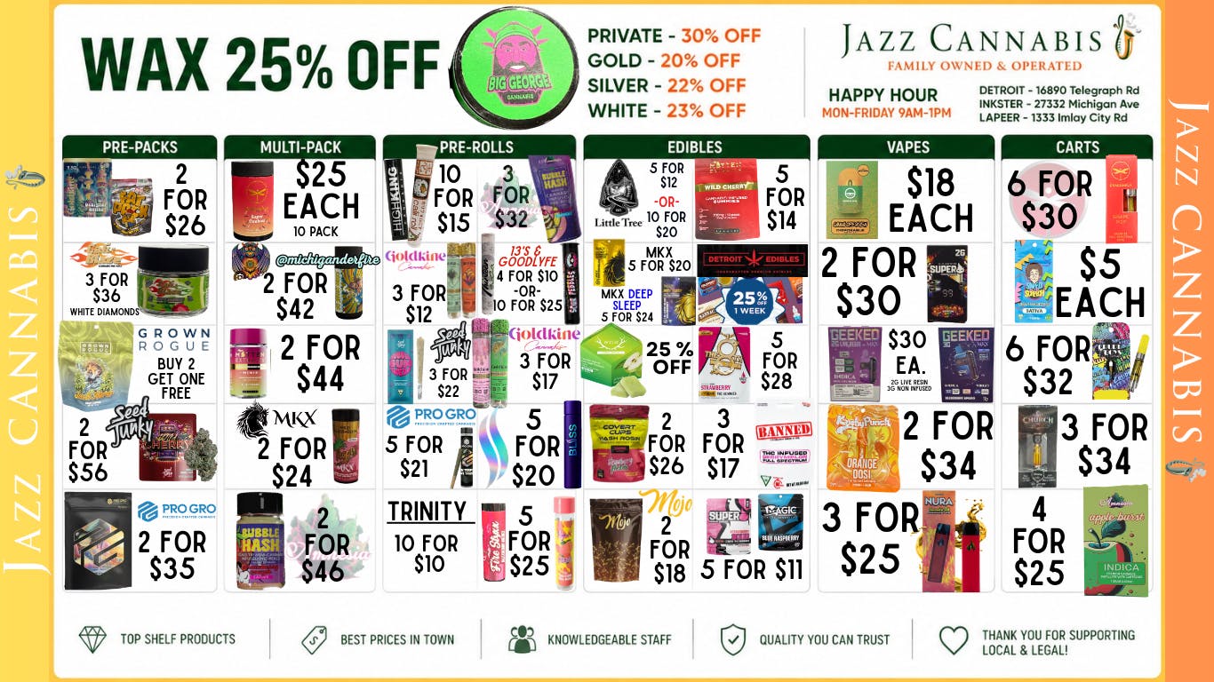 The Jazz Cannabis Club - Inkster SUMMER DEALS!!!