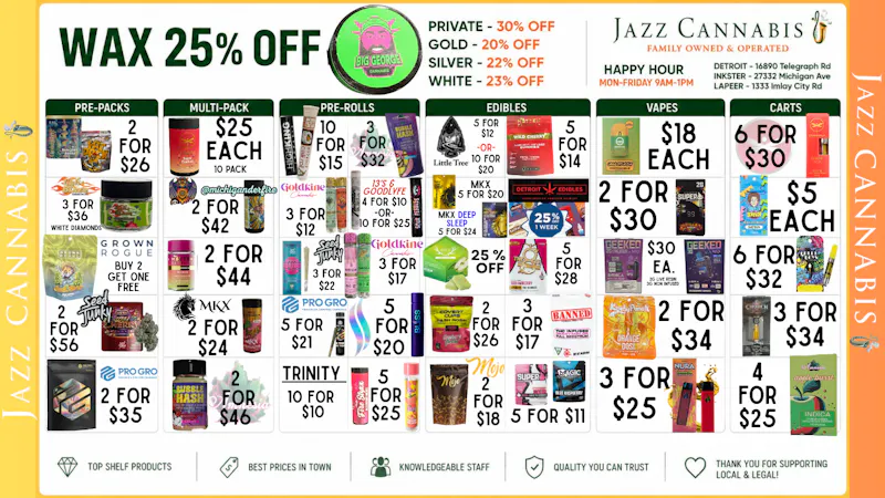 The Jazz Cannabis Club - Inkster SUMMER DEALS!!!