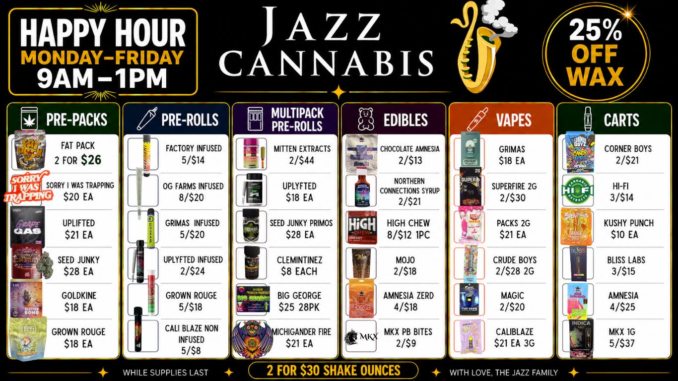 The Jazz Cannabis Club - Inkster FIND YOUR PERFECT HIGH AT JAZZ CANNABIS