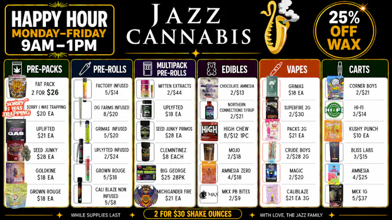 The Jazz Club - Lapeer FIND YOUR PERFECT HIGH AT JAZZ CANNABIS