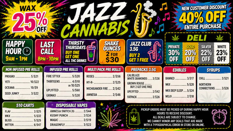 The Jazz Cannabis Club - Inkster JAZZ UP YOUR STASH