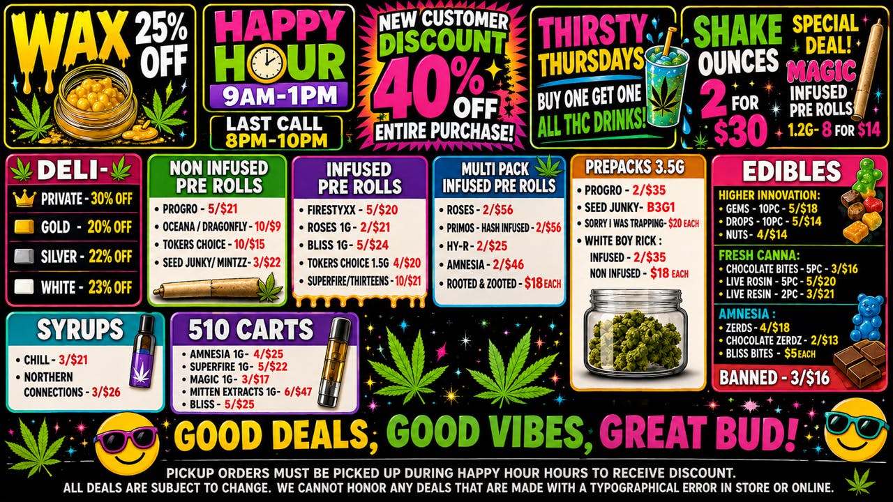 The Jazz Cannabis Club JAZZ CLUB HOT DEALS AND GOOD VIBES