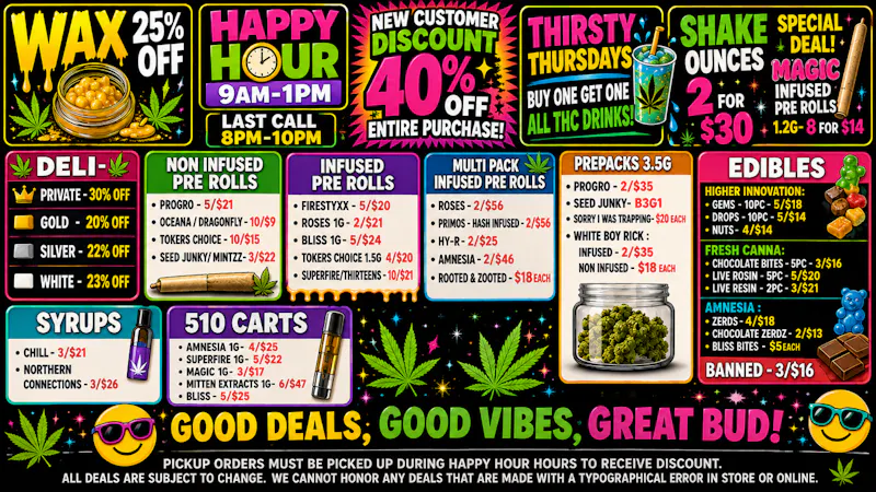 The Jazz Cannabis Club JAZZ CLUB HOT DEALS AND GOOD VIBES