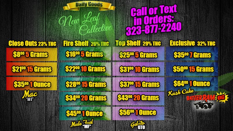 New Leaf Collective 2 grams & Preroll 4 Free!!!
