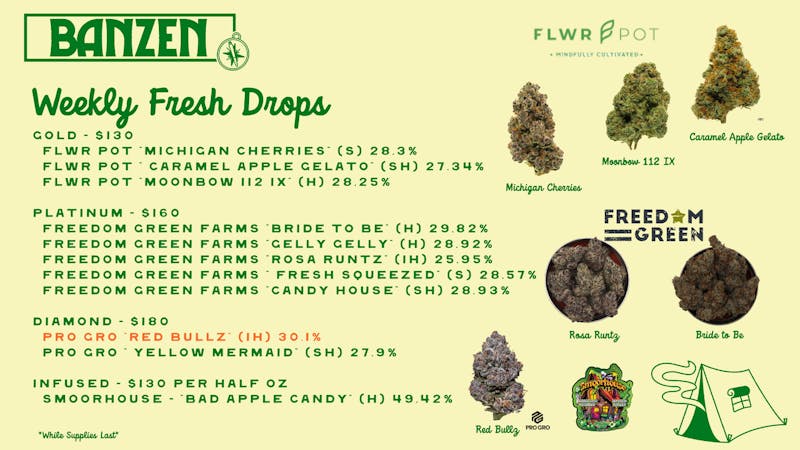 BanZen Banzen’s Deli Flower Fresh Drops!