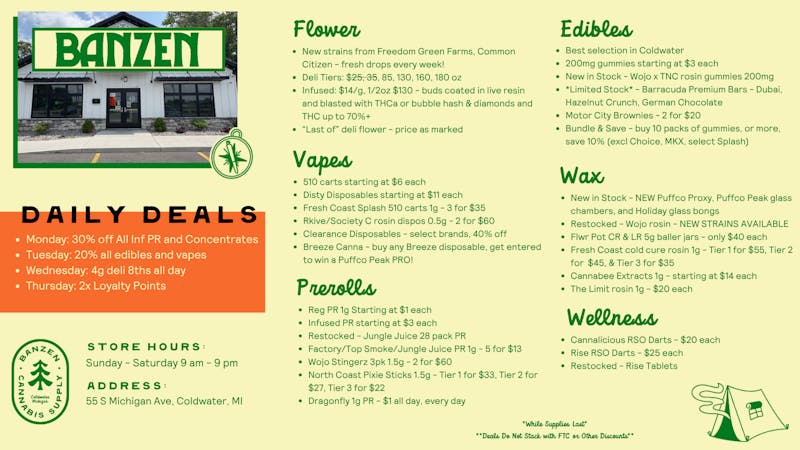 BanZen Banzen Blowout: 40% Off Vapes + Daily Deals