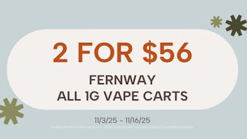 Fine Fettle - West Springfield Fernway I 1g Vape Cartridges 2 for $5