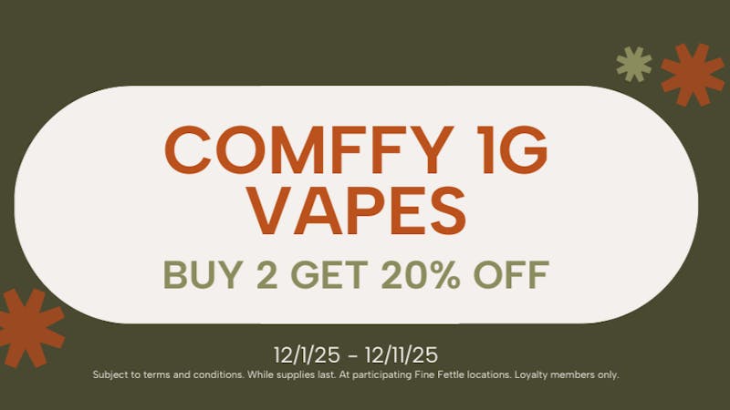 Fine Fettle - Manchester Comffy 1g Vapes — Buy 2 get 20% Off!