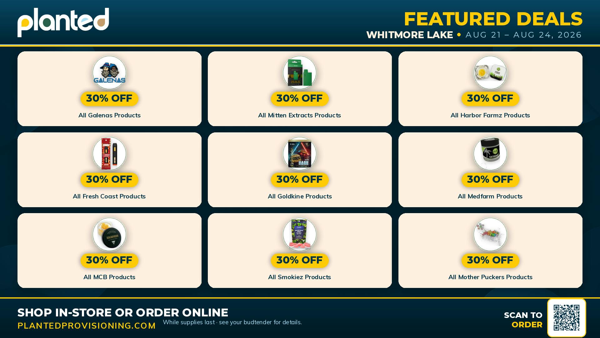 Planted Provisioning - Flint Delivery YOUR STASH CALLED. IT WANTS 30% OFF