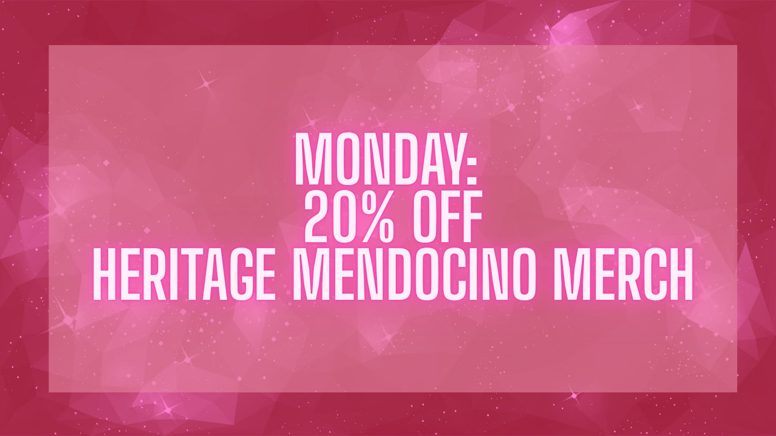 Heritage - Mendocino Monday: Heritage Merch 20% Off