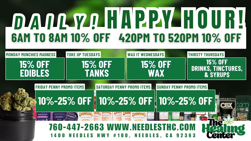 The Healing Center Weed Dispensary - Needles Weekly Deals 2025