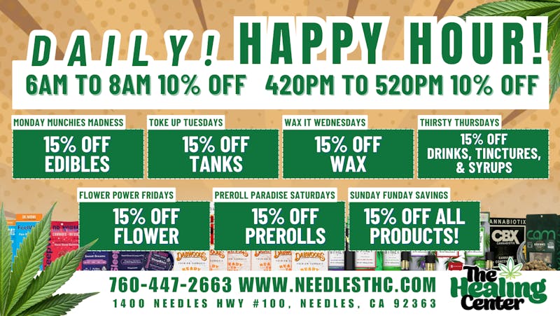 The Healing Center Weed Dispensary - Needles Weekly Deals 2025