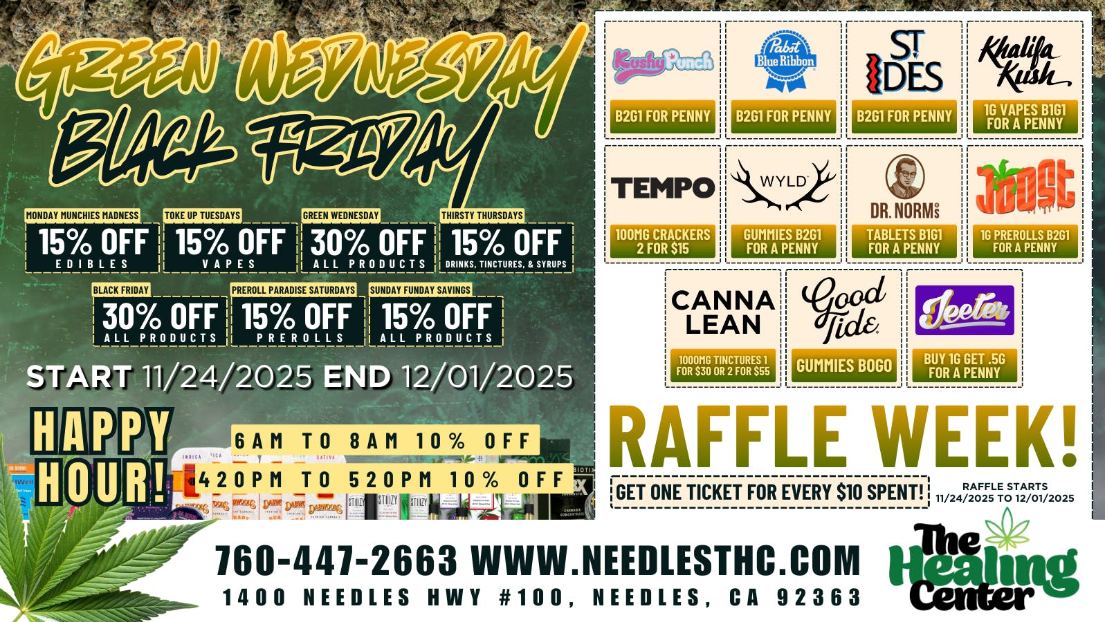 The Healing Center Weed Dispensary - Needles Weekly Deals 2025