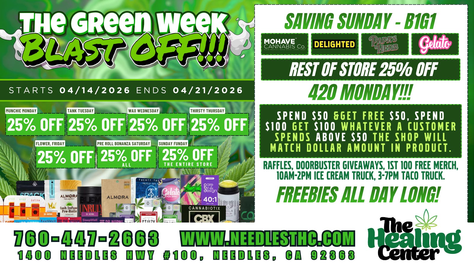 The Healing Center Weed Dispensary - Needles Weekly Deals 2026