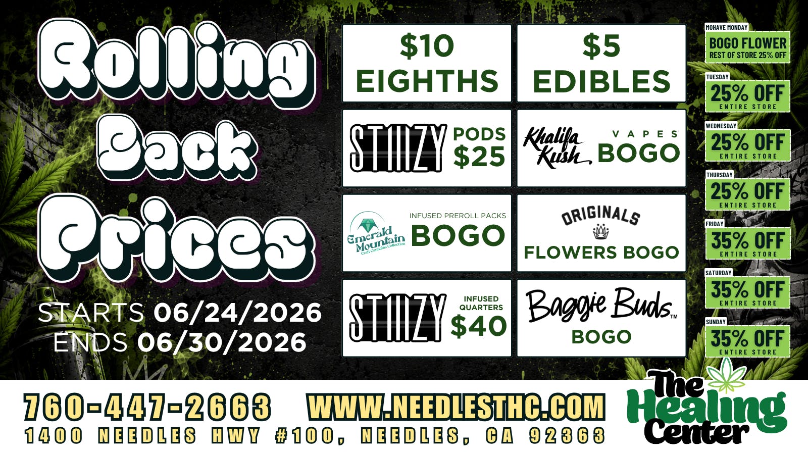 The Healing Center Weed Dispensary - Needles Weekly Deals 2026