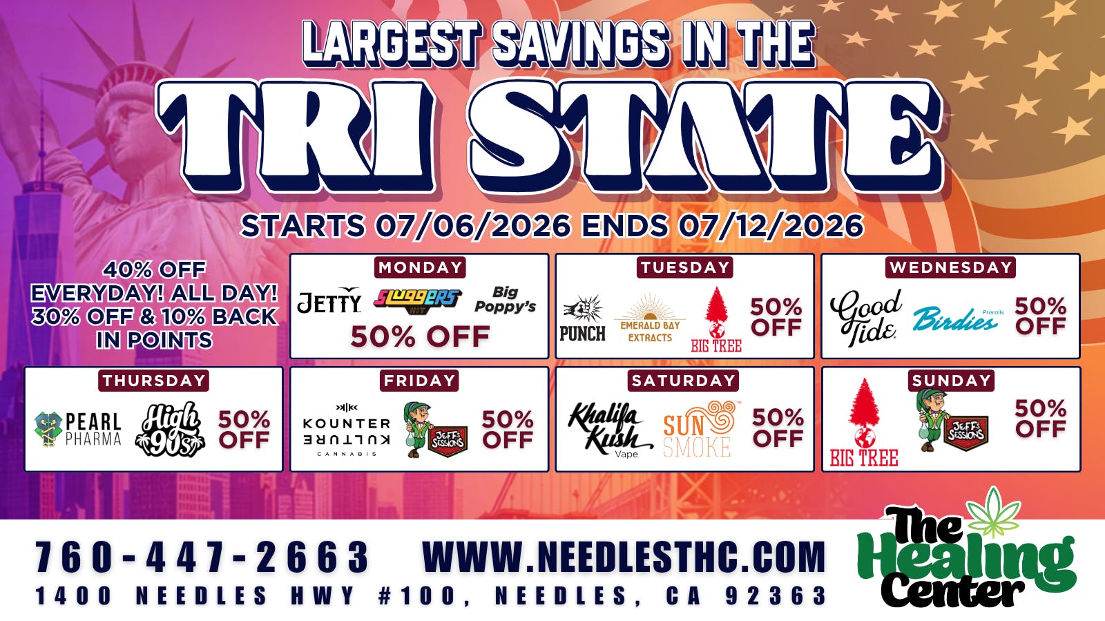 The Healing Center Weed Dispensary - Needles Weekly Deals 2026