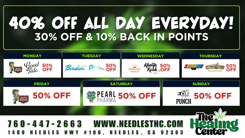 The Healing Center Weed Dispensary - Needles Weekly Deals 2026