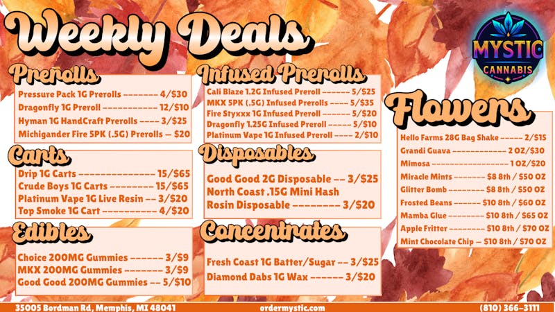 Mystic Cannabis of Memphis (formerly Joyology) 🔥 Mystic Cannabis Weekly Deals – Don’t Miss Out!