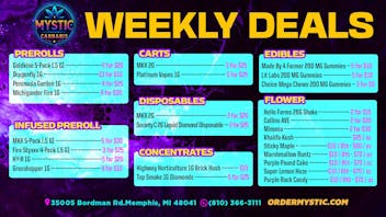 Mystic Cannabis of Memphis (formerly Joyology) Weekly Deals at Mystic Cannabis! 🌿💨