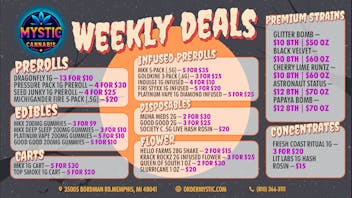 Mystic Cannabis of Memphis (formerly Joyology) 💫 Mystic’s Weekly Fire Deals — Puff, Chill & Save
