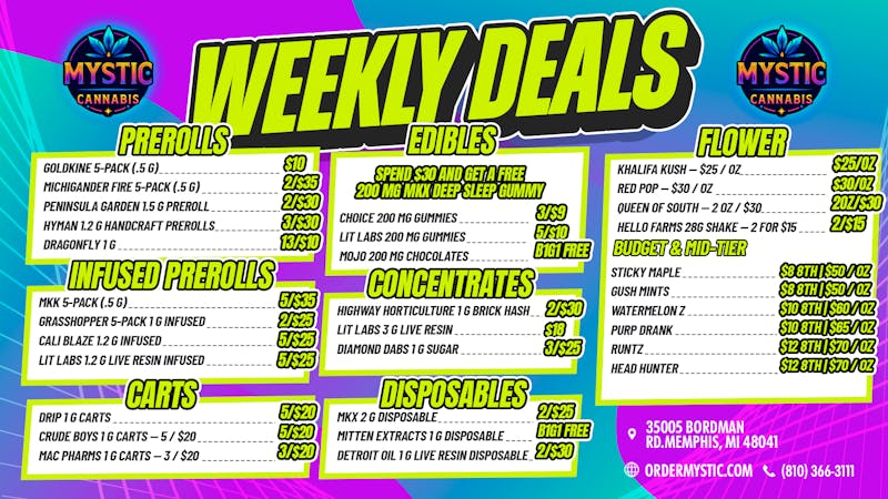 Mystic Cannabis of Memphis (formerly Joyology) 💥 Mystic Cannabis Weekly Deals 🌿