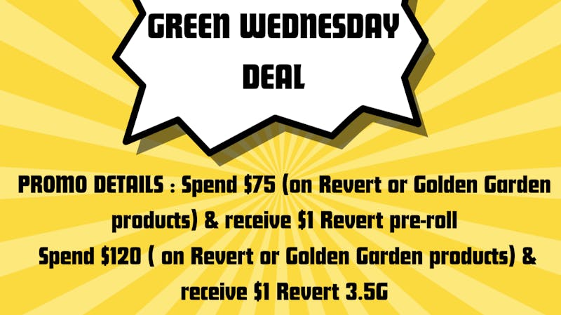 Two Buds Dispensary SHOP OUR GREEN WEDNESDAY DEAL