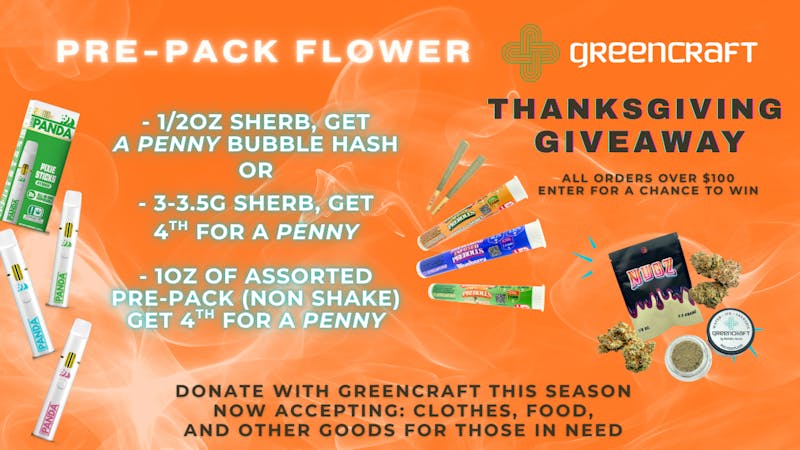 Greencraft - Daily Deals! PRE-PACK FLOWER