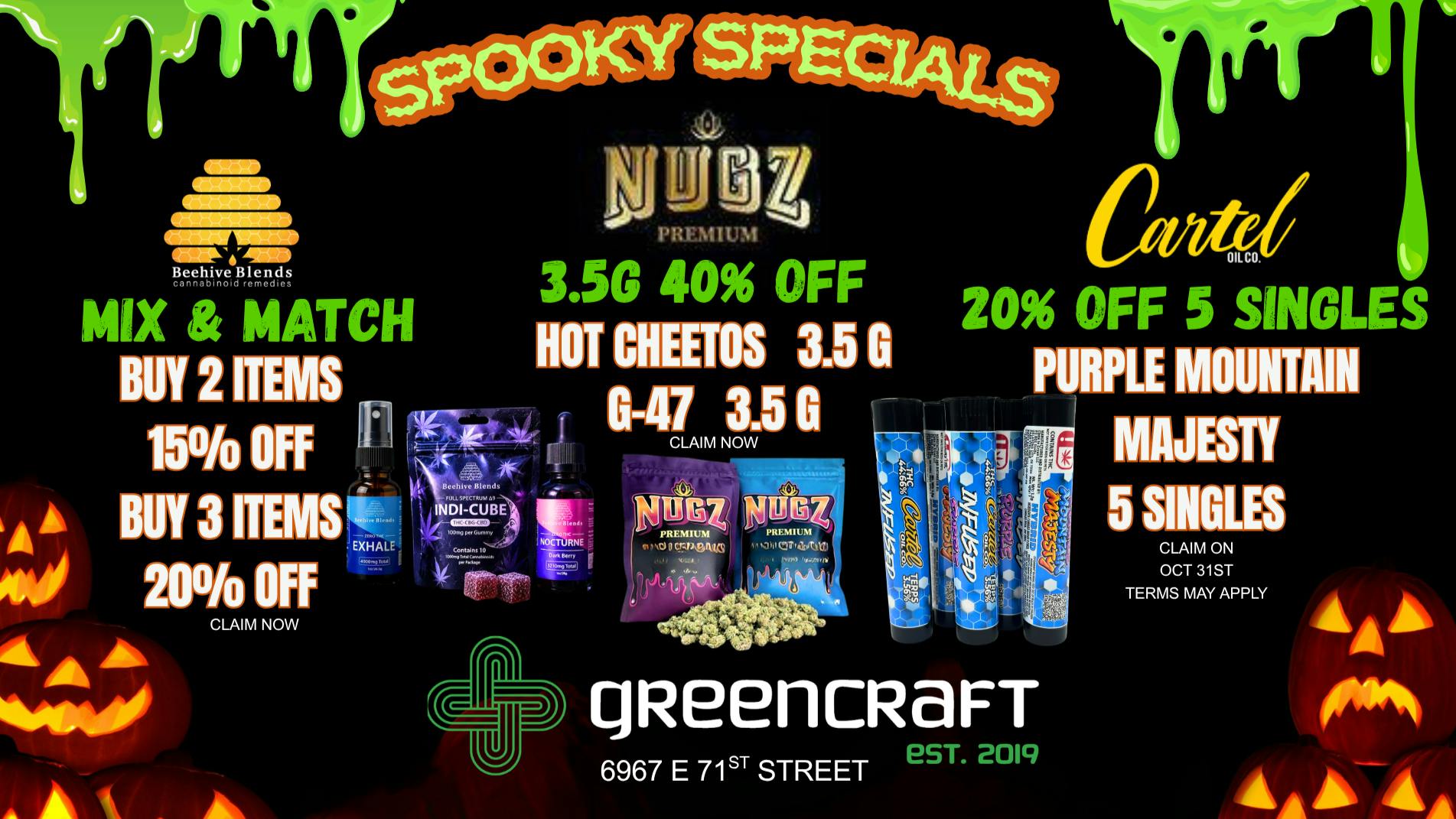 Greencraft - Daily Deals! HALLOWEEN AT GREENCRAFT
