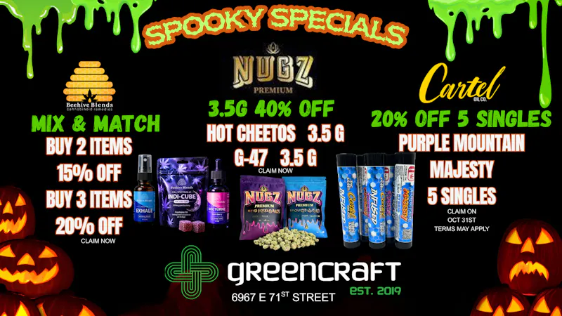 Greencraft - Daily Deals! HALLOWEEN AT GREENCRAFT