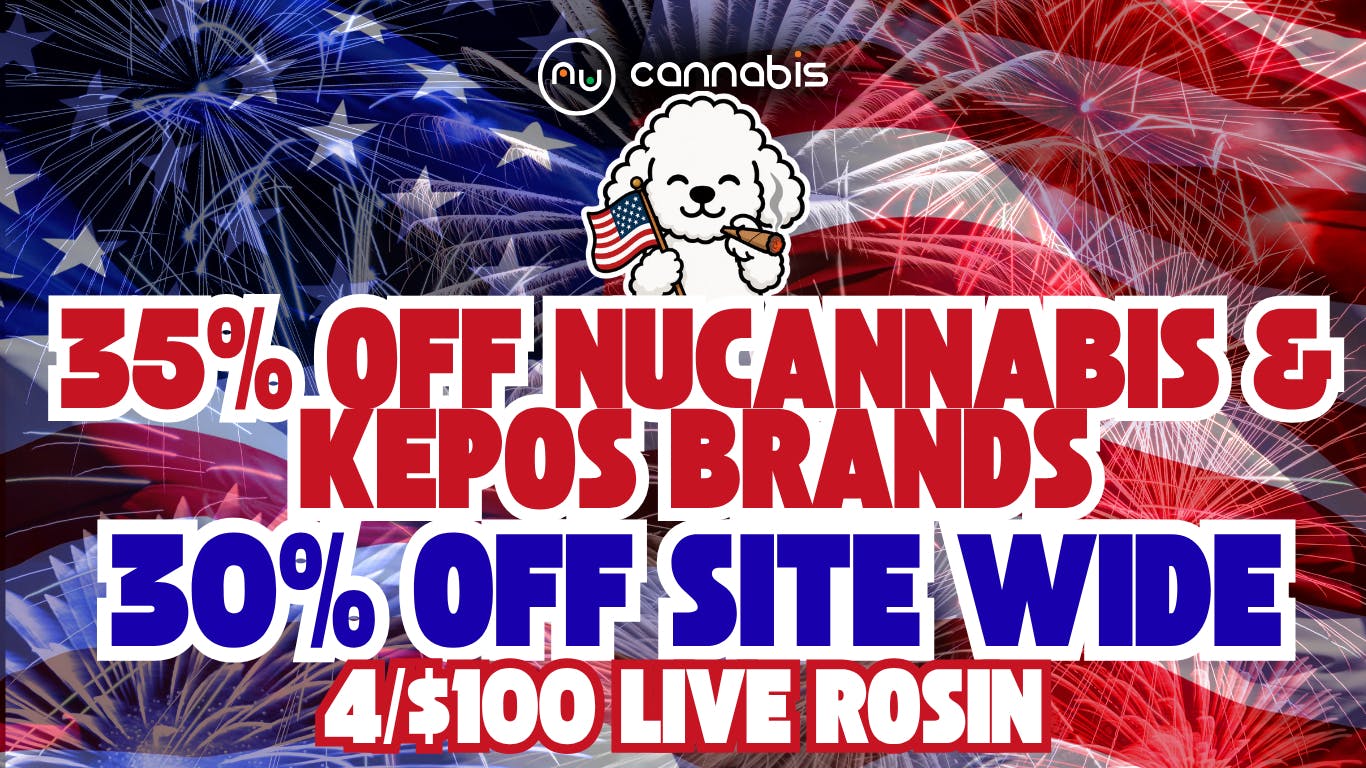 Nu Cannabis 35% off all NuCannabis & Kepos 30% off site