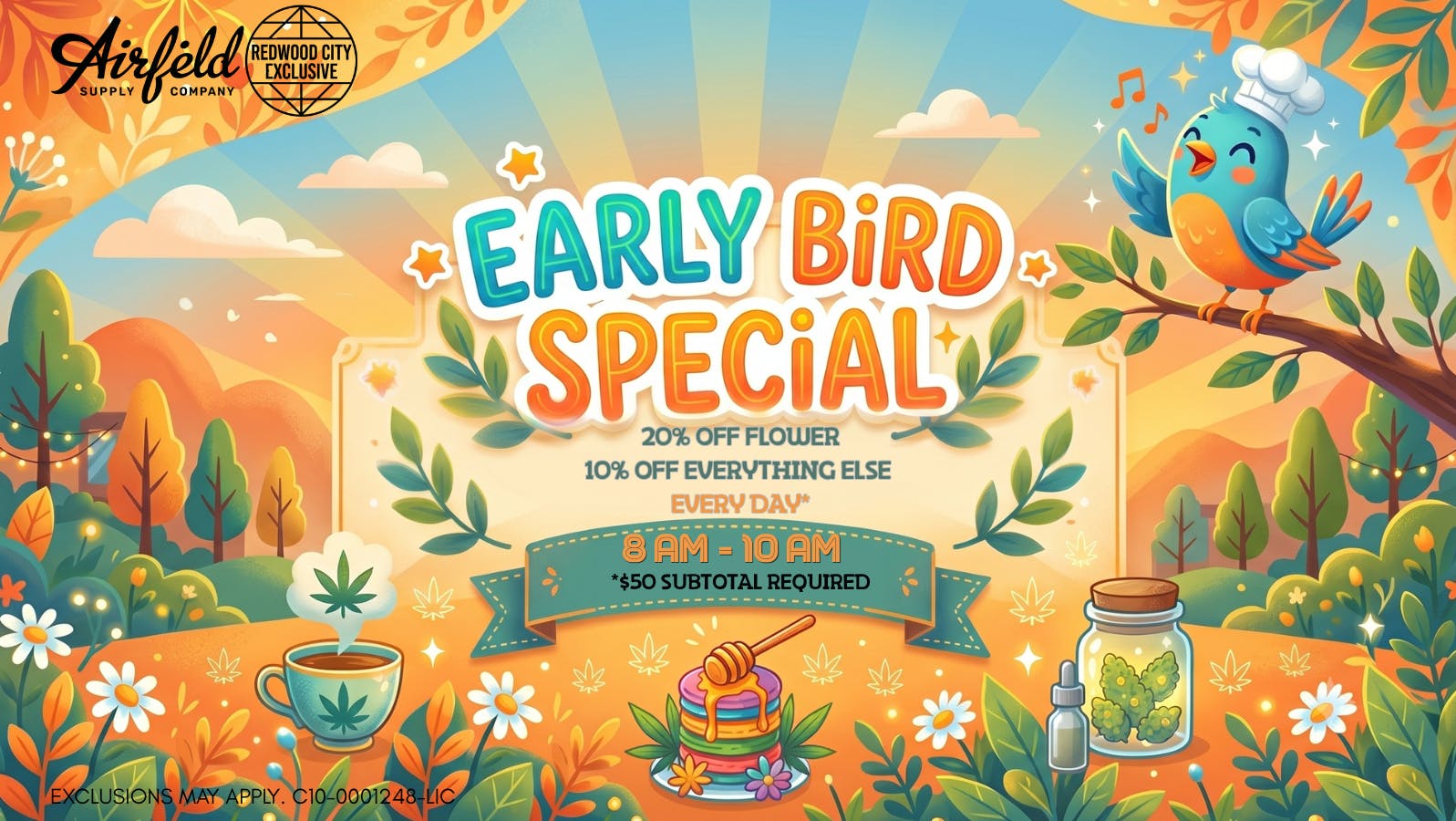 Airfield Supply Company - Redwood City Early Bird Special - 8 AM - 10 AM Everyday
